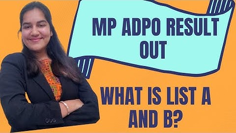 MP ADPO 2021 result is out