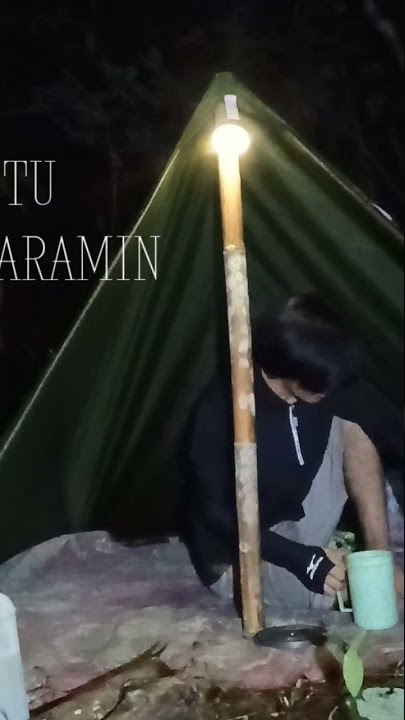 solo camping hujan deras
