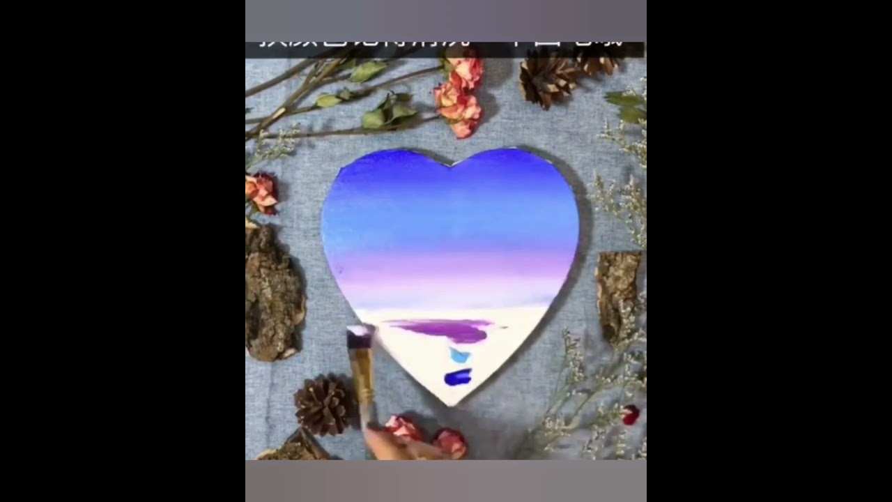 Heart Shape Canvas Painting Ideas For Beginners Artist | Tips #60  