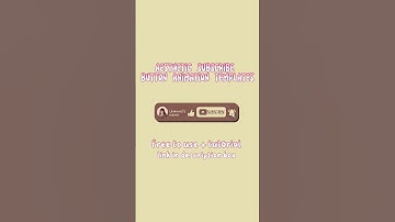 How To Make An Aesthetic Subscribe Button Animation | Free Templates 2023 #shorts