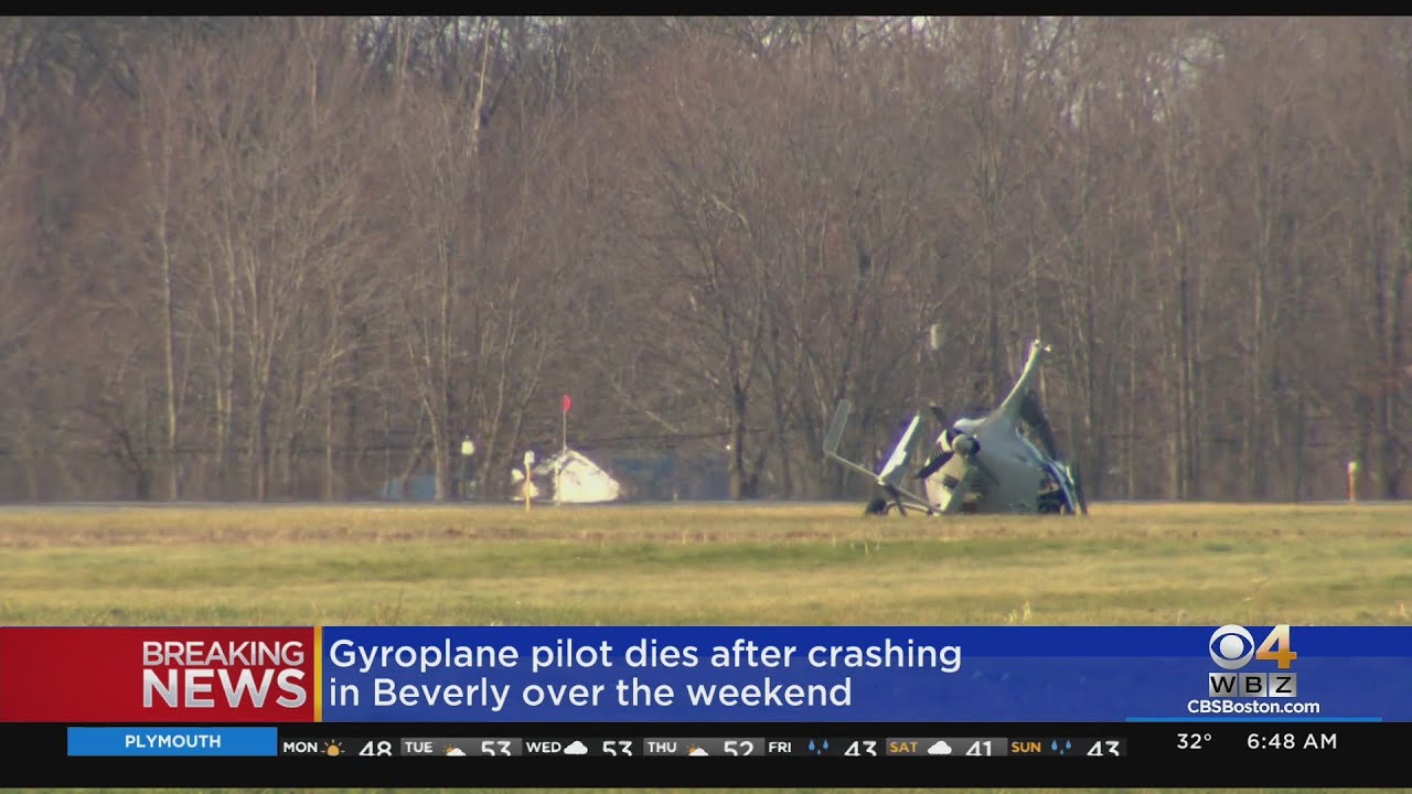 Man dies following gyroplane crash at Beverly Regional Airport - YouTube