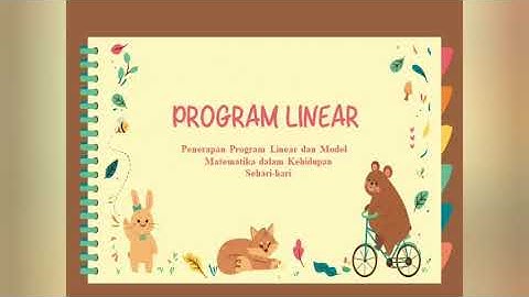 Program Linear Kelas XI IPS 3 Kelompok Tiara Akmalia