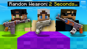 Minecraft, but Random Guns Spawn Every Minute...