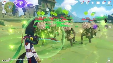 Genshin Impact Tighnari Showcase + Quicken & Spread Reaction Genshin 3.0 Dendro Region Sumeru leaks