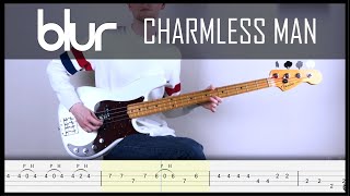 Blur - Charmless Man (Bass Cover   Play-Along Tabs)