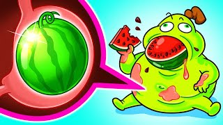 Don't Swallow Fruit Seeds!  A Watermelon Is Growing in My Tummy❓