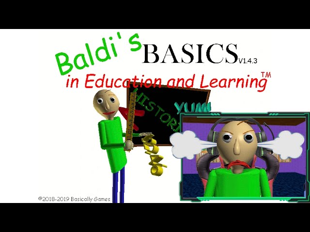 Baldi PLAYS his OWN GAME and RAGES!!!! class=