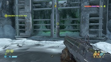 Doom Eternal - How to reach the green switch behind the gate - Infiltrate the cultist base