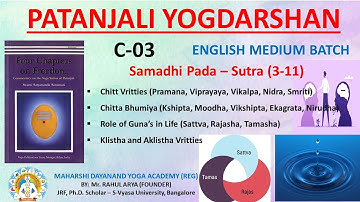 UGC-NET/JRF (Eng) I C-03 I Chitta Bhumiya, 5 Types of Vritties I By Mr Rahul Arya, B1