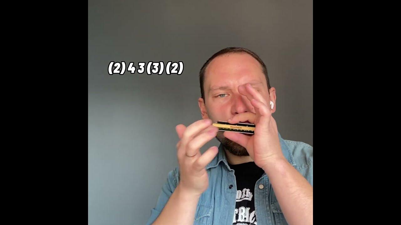 How to play Mannish boy / C Harmonica easy blues lesson shorts 
