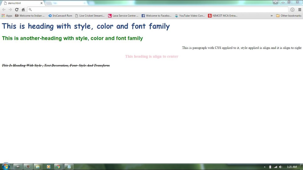 Styling text using CSS - YouTube