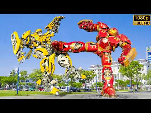 Robot war | Transformers x Avenger | Bumblebee attacks Hulkbuster | Paramount Pictures [HD]