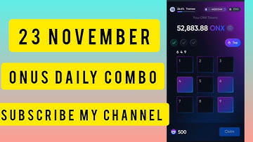 ONUS Daily Code Today 23 November | ONUS Tap Tap Tap Daily Code | ONX Daily Code | $ONX Coin Airdrop