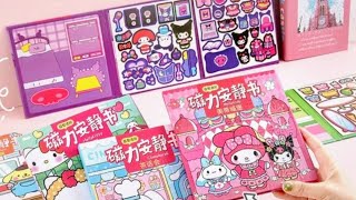 Kuromi mymelody Magnetic Quiet book | KUROMI Decorate Stickers Dressup ASMR #toys #diy #paperdiy 