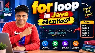 39.for loop in core java| Learn Java full course in Telugu