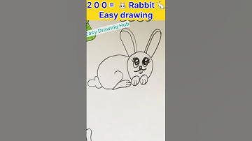200 = 🐰 Rabbit Drawing in 30 Seconds 😱🔥 | Super Easy #shorts #rabbit