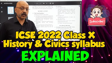 What is the History & Civics syllabus for ICSE 2022 Class X | More than 2021, Less than 2020