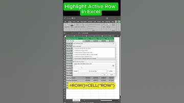 Automatically Highlight Active Row in Excel #exceltips #exceltutorial #shortsindia