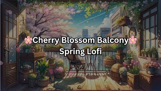 Urban Oasis  | Cute Study Music Cherry Blossom View | Cozy Anime Background for Relaxing & Studying