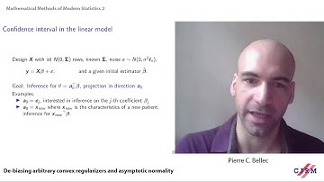 Pierre C. Bellec: De-biasing arbitrary convex regularizers and asymptotic normality