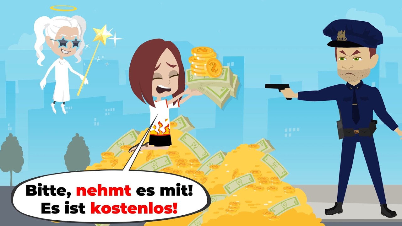 Amy muss innerhalb von 24 Stunden eine große Summe Geld ausgeben | Deutsch lernen | Hallo Amy