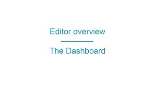 Famous Editor overview - The Dashboard Profile