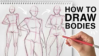 HOW TO DRAW BODIES- Different Body Types Drawing Tutorial