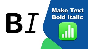 How to make text bold and italic font in Apple Numbers (Spreadsheet) on Mac
