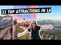 33 LOS ANGELES ATTRACTIONS You Can&#39;t Miss! | Best Things to do in Los Angeles, California