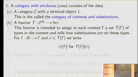 On the Setoid Model of Type Theory - Erik Palmgren