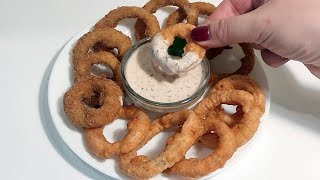 ВКУСНАЯ ЗАКУСКА К ПИВУ. Луковые кольца в кляре. 2 ВИДА КЛЯРА . ВКУСНАЯ ЗАКУСКА К ПИВУ. Луковые кольца в кляре. 2 ВИДА КЛЯРА .