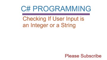 Checking if user input data type in c#