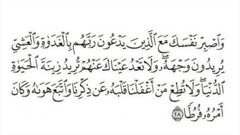 سورة الكهف آية 28