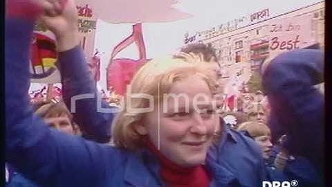 Kampfdemonstration beim nationalen Jugendfestival Berlin, 1984