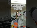 Utilizando el paño protector para soldadura de REFRIOL