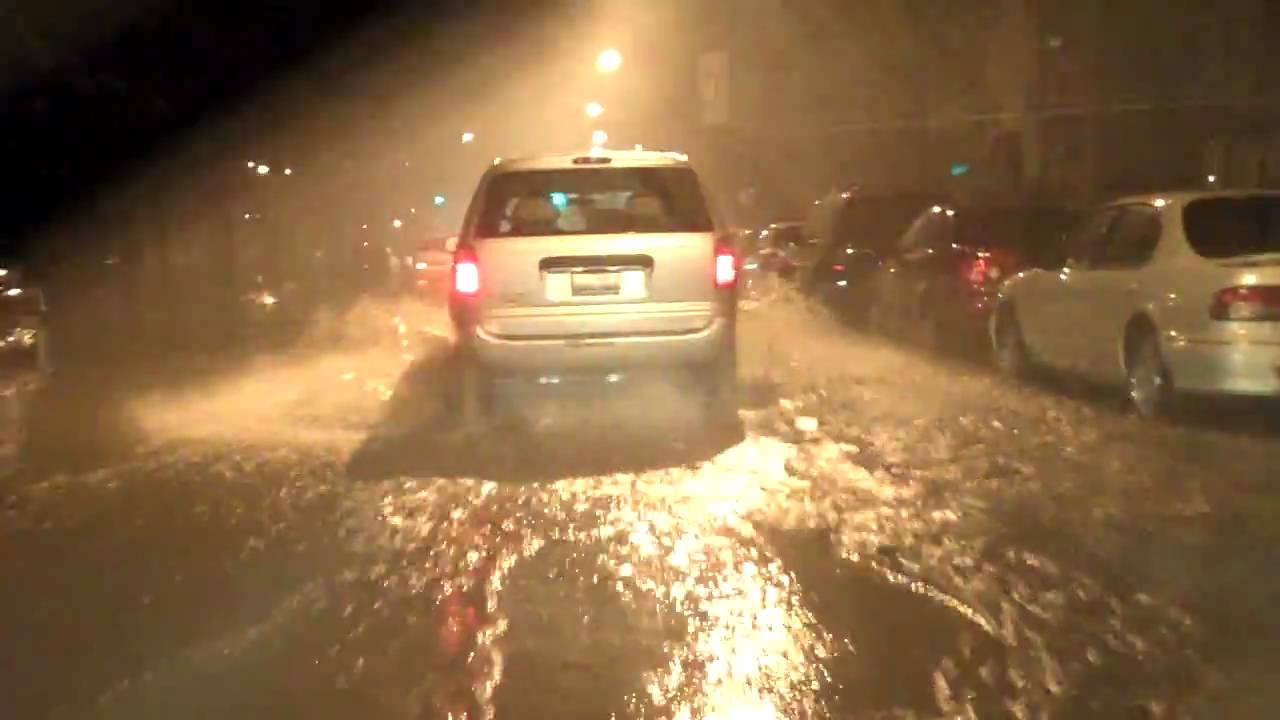 A flooded California Avenue
