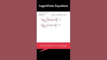 Solving Logarithmic Equation