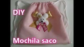 Mochila saco super fácil DIY