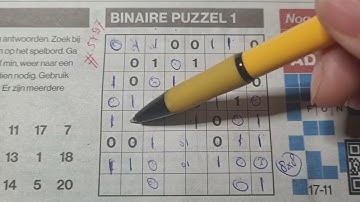 ⭐️⭐️⭐️ (#5497) Thursday. Binary01 Sudoku puzzle. Bonus Extra edition. 11-17-2022 Extra part 3 of 4
