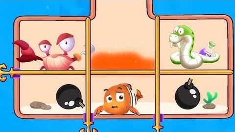 Fish game pull the pin fish rescue mobile game Android iOS gameplay