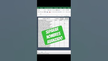 Separar nombres y apellidos en Excel #office365 #excel
