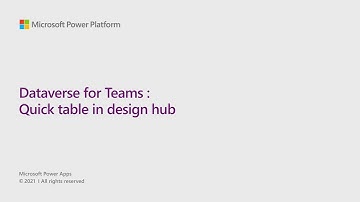 Quickly Create Dataverse for Teams Tables in the Design Hub