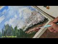 Most easy autumn landscape painting tutorial for beginners  acrylic painting step by step