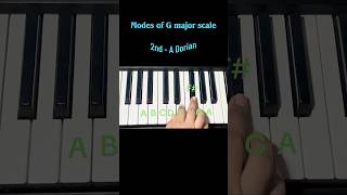 Learn 2nd mode of G major scale- A Dorian in 9 sec #keyboardpiano #fyp #piano #pianotutorial #sargam