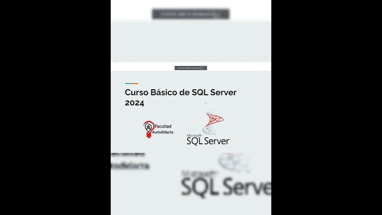 Inicio curso sql server b sico sqlserver sql youtube