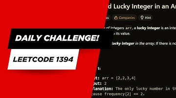 Find Lucky Integer – Leetcode 1394 | Daily Coding Challenge | Java