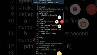 Simple Function without argument in #pythonprogramming#learnpythoninhindi#shorts#pythonforbeginners