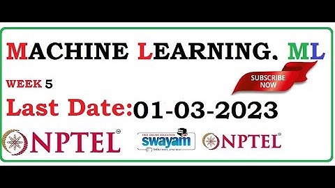 MACHINE LEARNING, ML ASSIGNMENT SOLUTION WEEK 5