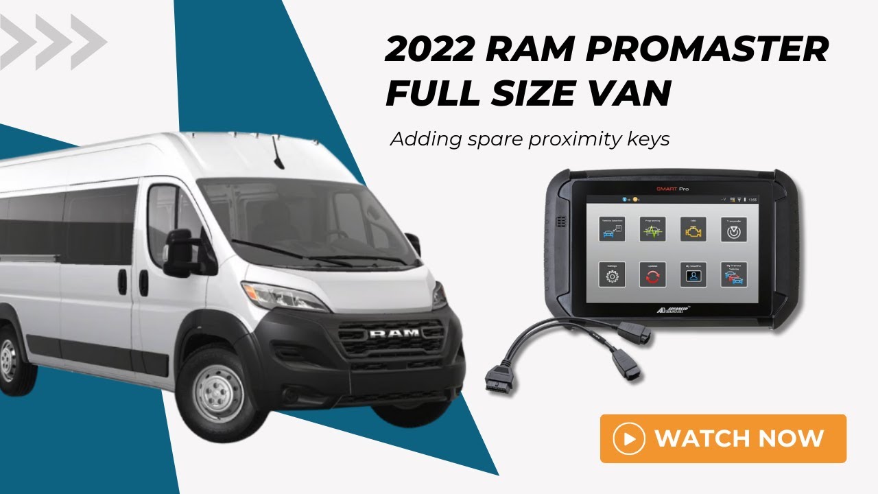 Add Spare Proximity Keys to a 2022 Ram Promaster full size Van - YouTube
