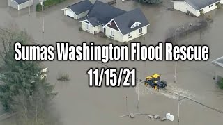 Sumas Washington Flood Tractor Rescue 11/15/21